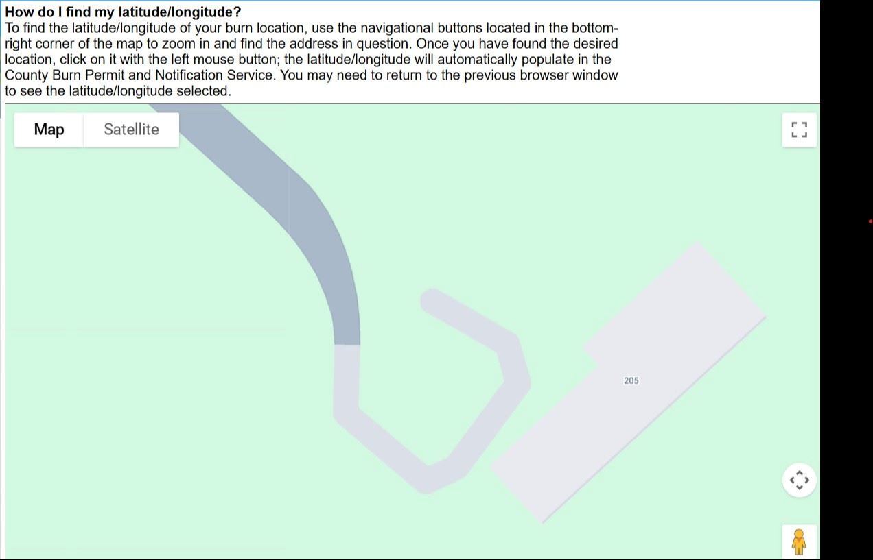 Burn Permit Latitude and Longitude Pic